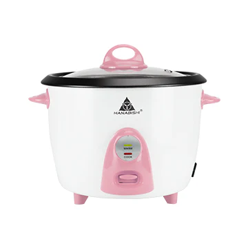 Hanabishi 1.5L Pink Rice Cooker – Glass Lid | Compact & Stylish Design